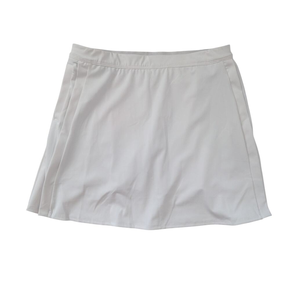 Draw and Fade Women's Golf Skort White Skirt Size Large Golfing Preppy Athletic‎